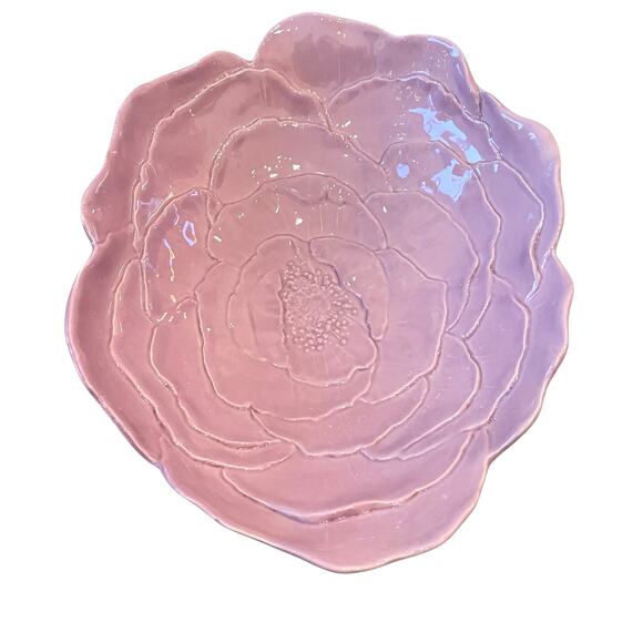 VIETRI Made In Italy Fiori Di Campo Lilac Rose Serving Bowl Floral Embossed New - Picture 5 of 16